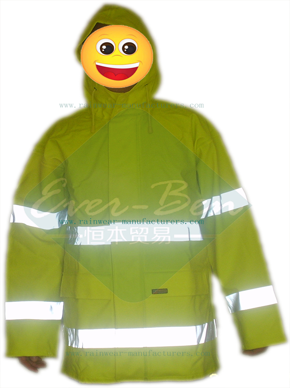 China PU reflective industrial rain gear supplier